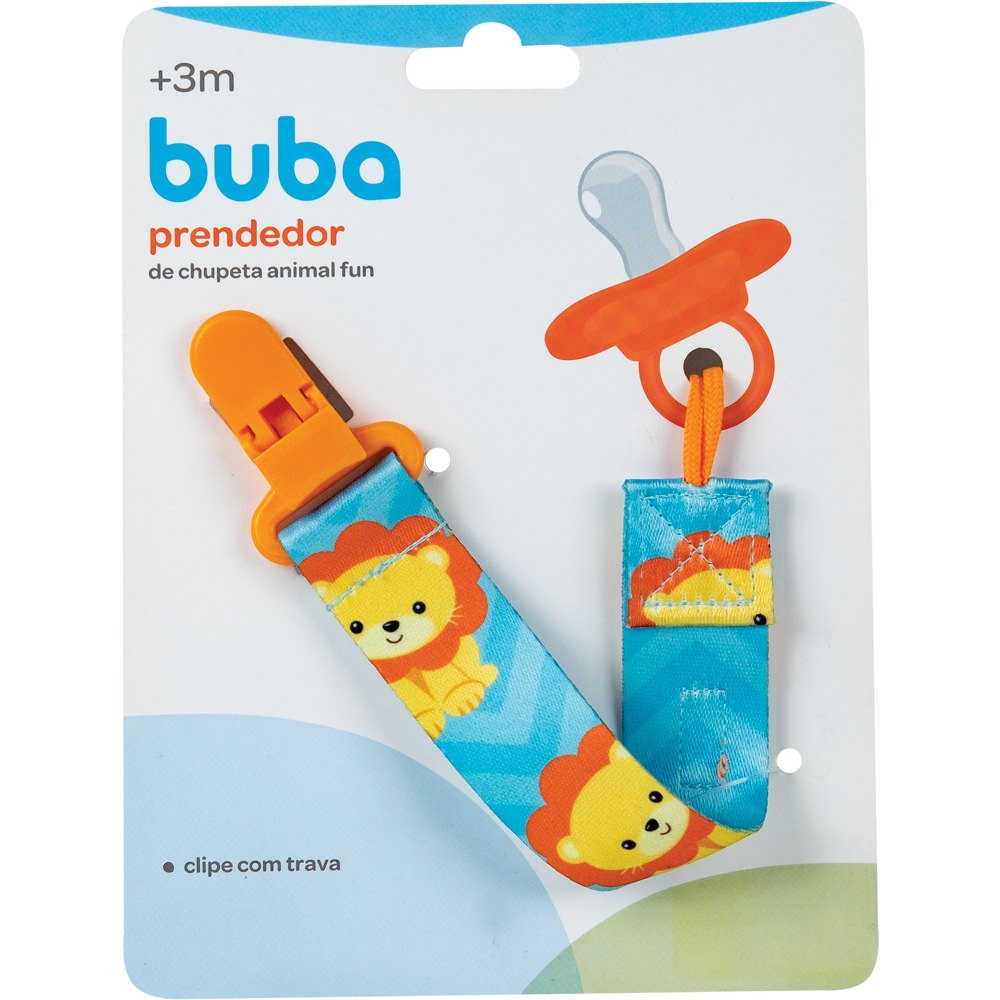 Prendedor de Chupeta - Animal Fun - Leão