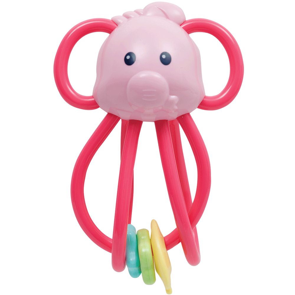 Chocalho Divertido Elefantinho Rosa - Buba