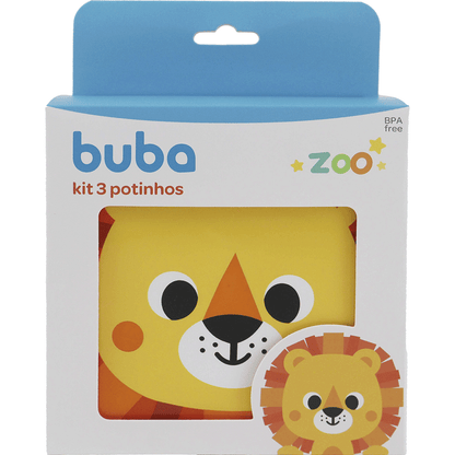 Kit 3 Potinhos Buba Zoo - Leão