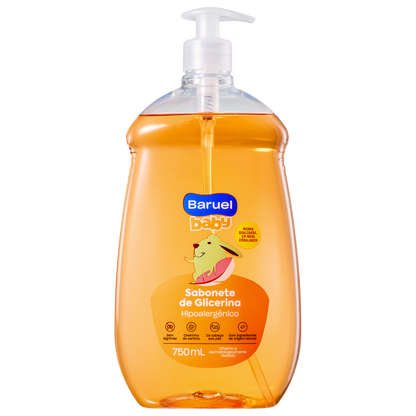 Sabonete Liquido Glicerina, 750ml - Baruel Baby
