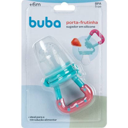 Porta-Frutinhas com Sugador em Silicone - Rosa