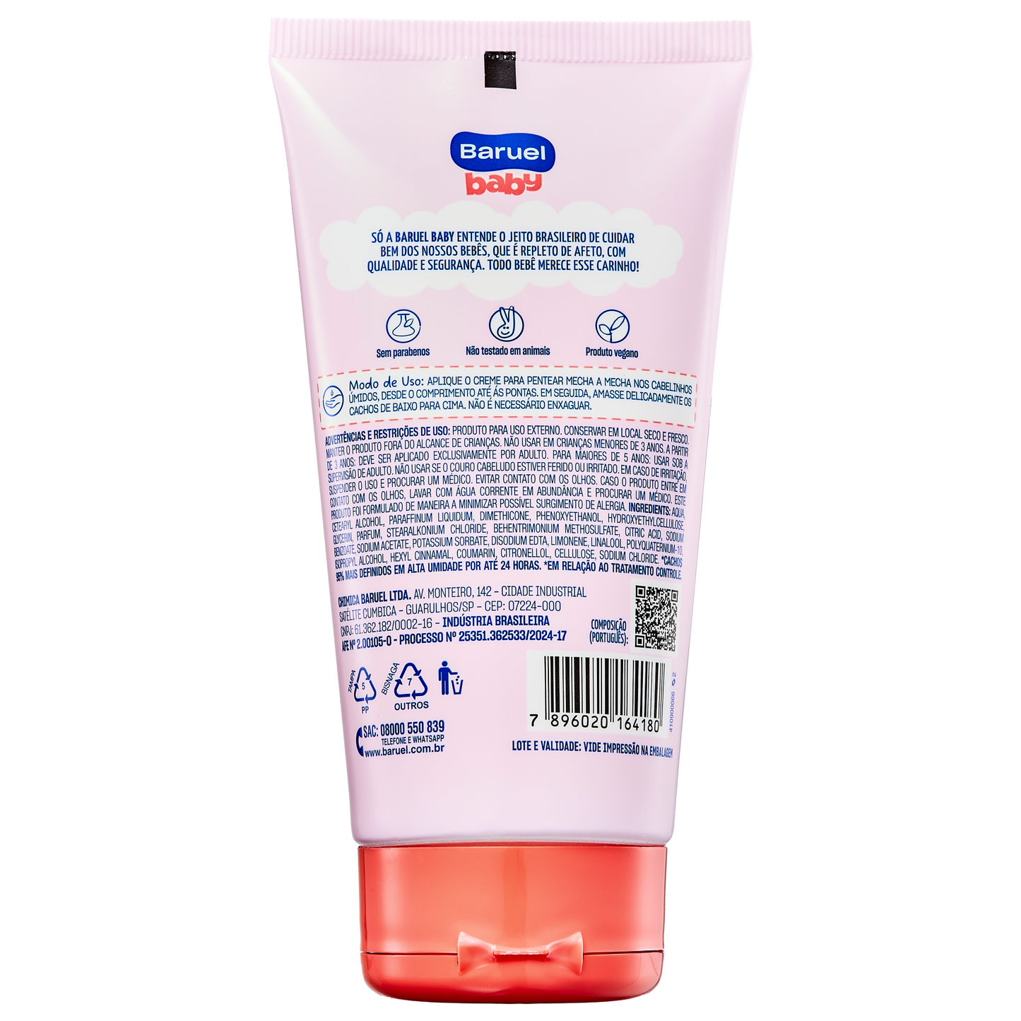 Creme para Pentear Cabelos Cacheados, 150ml - Baruel Baby