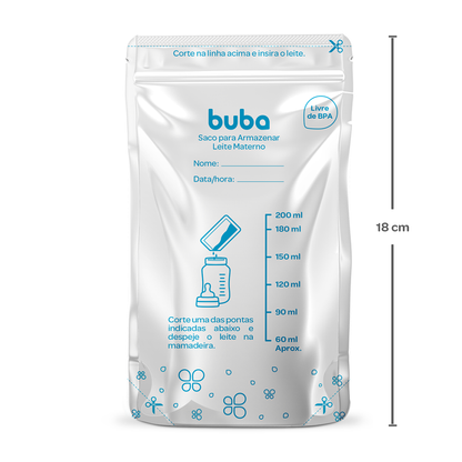 Saco para Armazenar Leite Materno - Buba