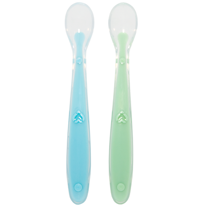 Kit 2 Colheres em Silicone - Azul/Verde