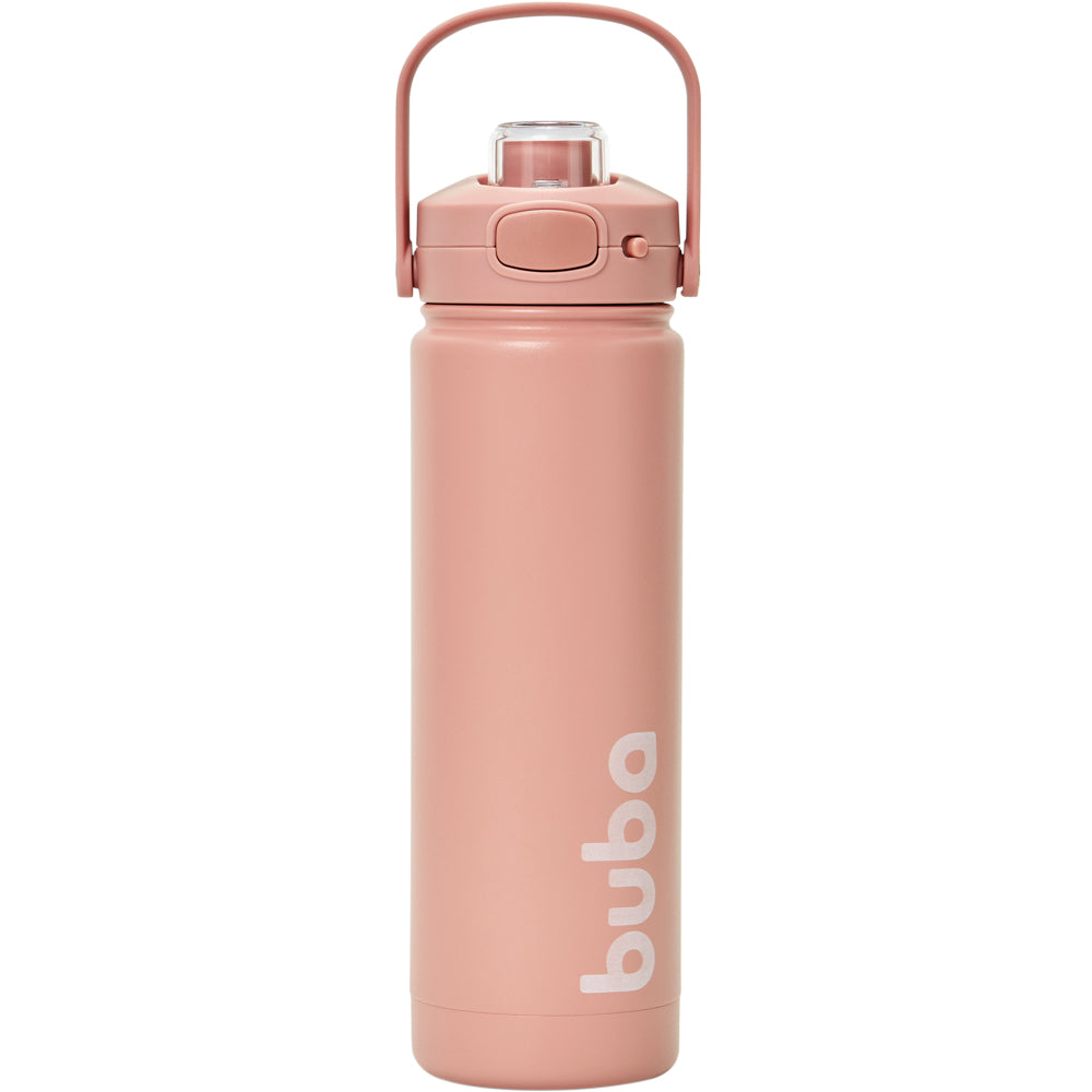 Copo Termico Parede Dupla, 600ml, Rose - Buba