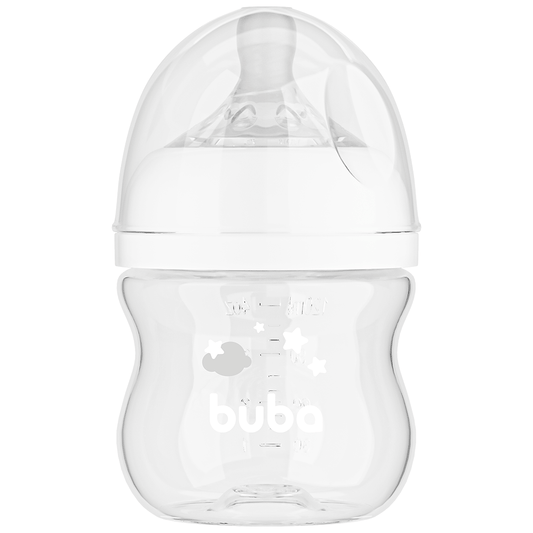 Mamadeira Easy Flow Nuvem Branca, 120ml, Anticolica - Buba