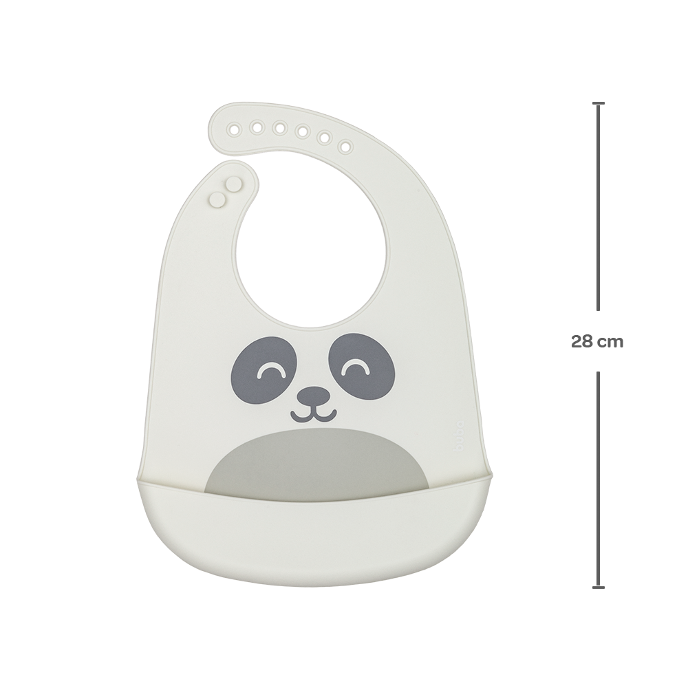 Babador em Silicone com Pega-Migalhas Gumy - Off White