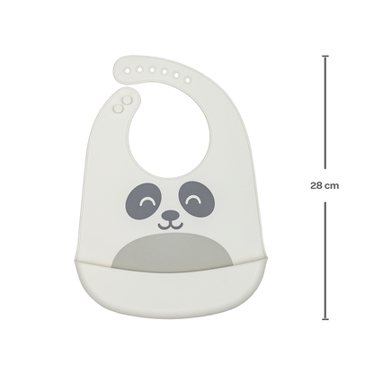 Babador em Silicone com Pega-Migalhas Gumy - Off White