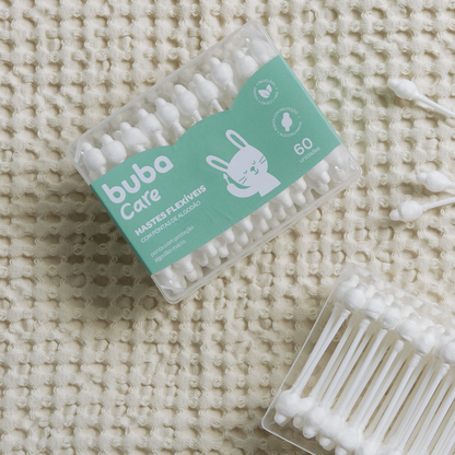 Hastes Flexiveis Baby, 60 unidades - Buba Care