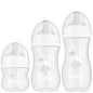Kit 3 Mamadeiras Easy Flow Nuvem Branca, 120ml/270ml/330ml, Anticolica - Buba