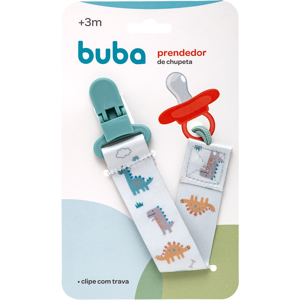Prendedor de Chupeta Buba Magic - Dino
