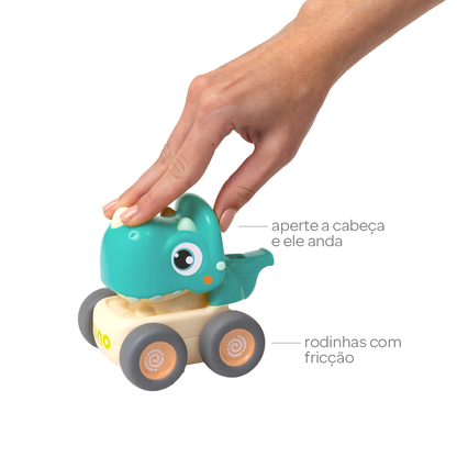 Carrinho Dino com Fricção e Apito - Buba