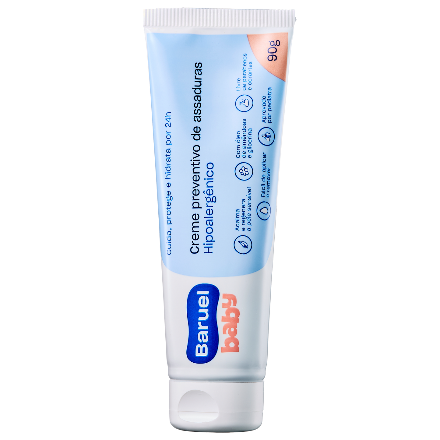 Creme Preventivo de Assaduras com Oleo de Amendoas, 90g - Baruel Baby