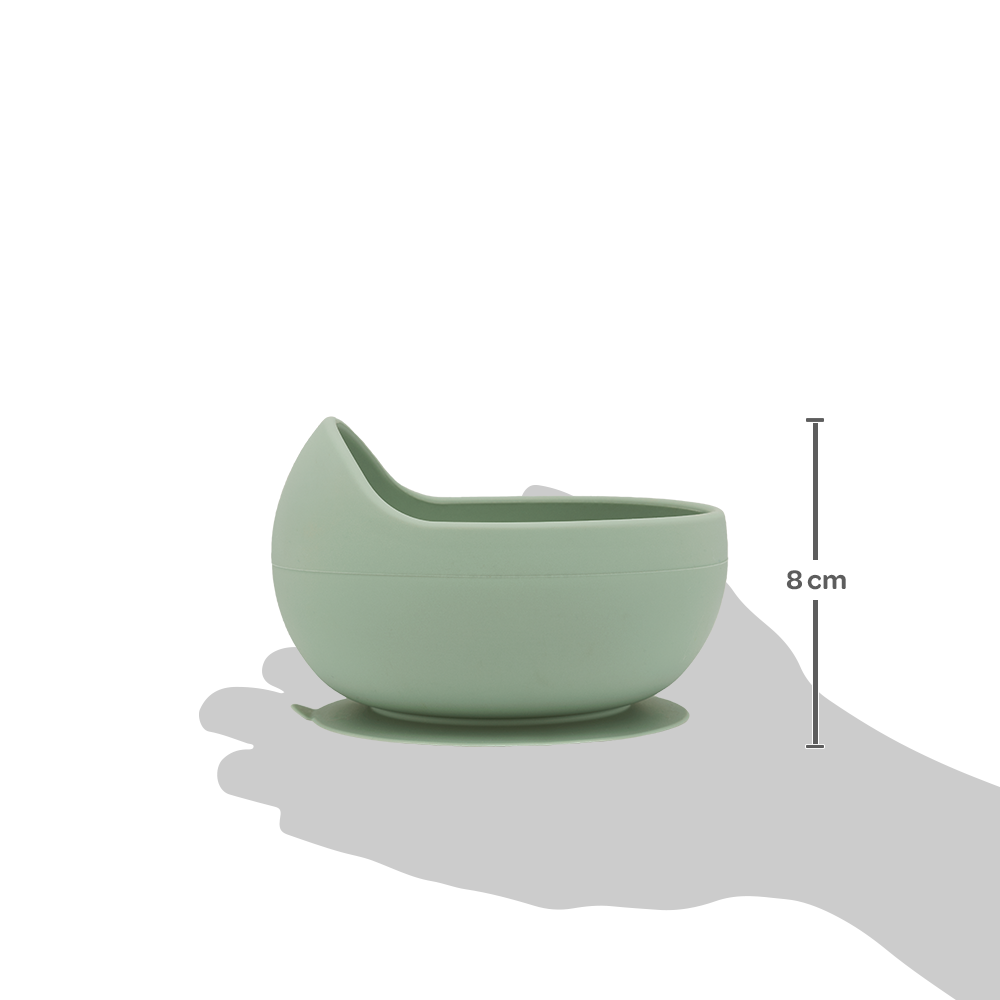 Bowl em Silicone com Ventosa - Verde