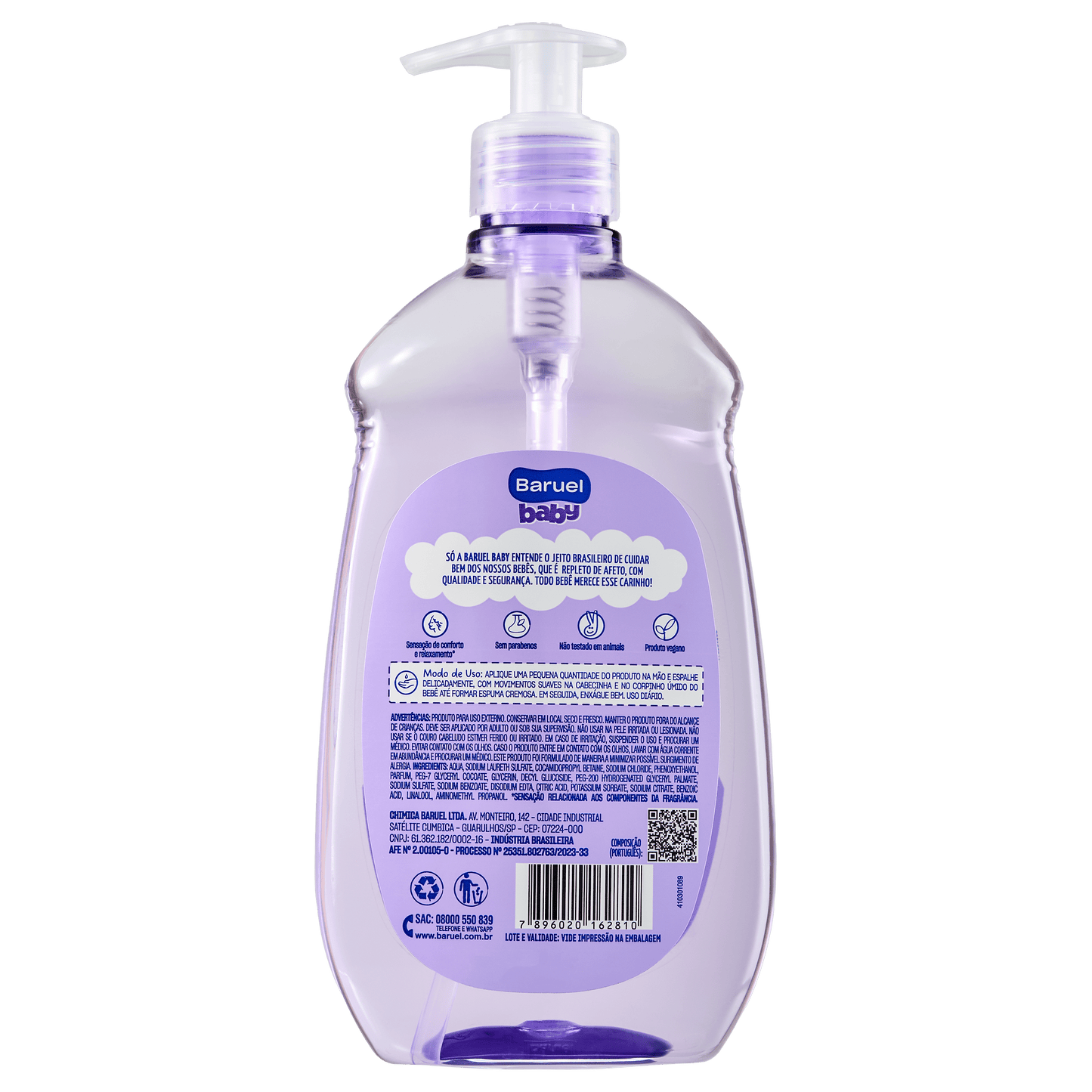 Sabonete Liquido Sono Tranquilo, 400ml - Baruel Baby