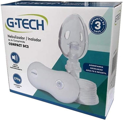 Nebulizador/Inalador de Ar Comprimido Compact DC2, 127v, Branco - GTECH