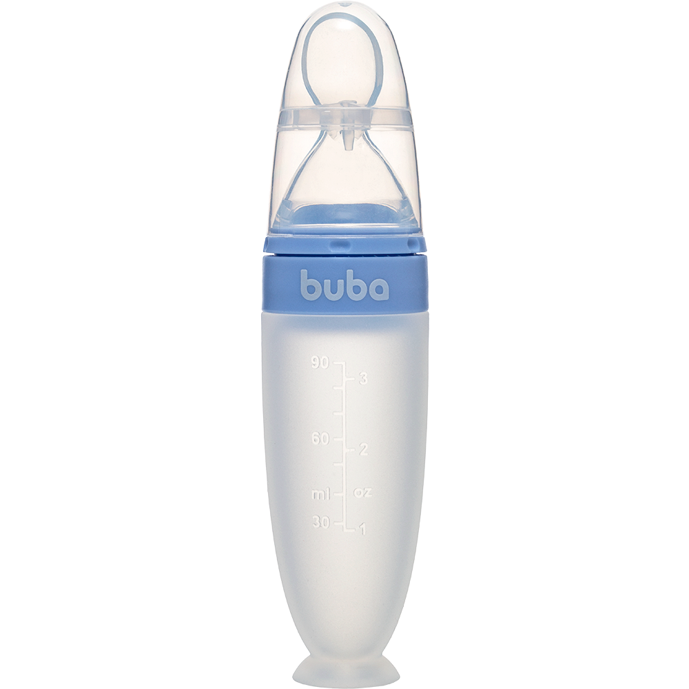 Colher Dosadora em Silicone com Ventosa - Azul