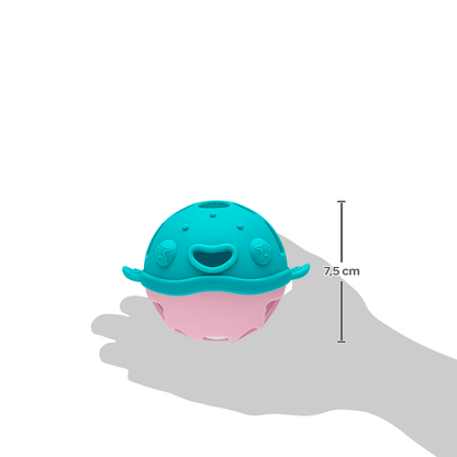 Mordedor Baleia Rosa em Silicone - Buba