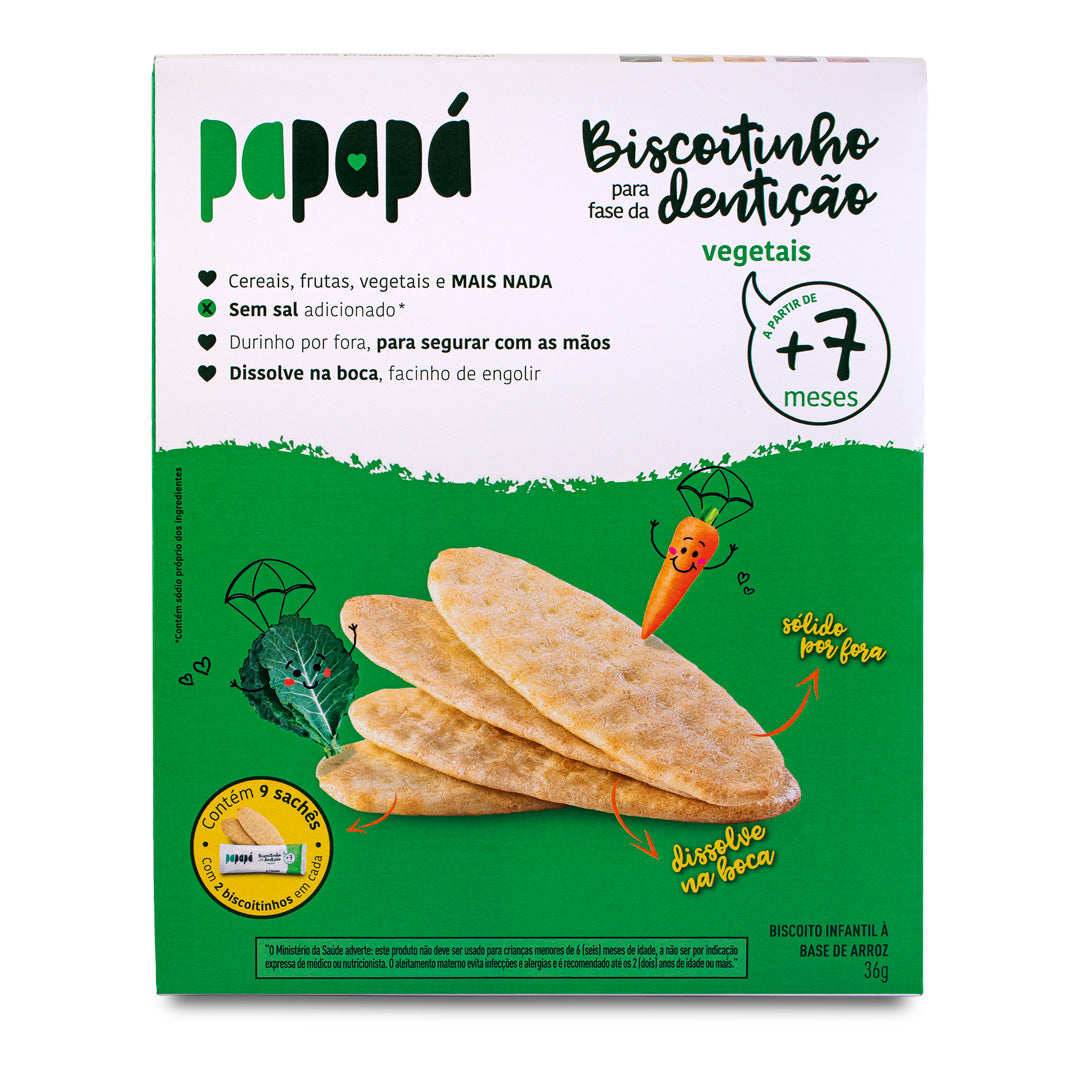 Biscoitinho para fase da Dentição Vegetais 36g
