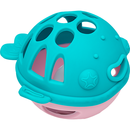 Mordedor Baleia Rosa em Silicone - Buba