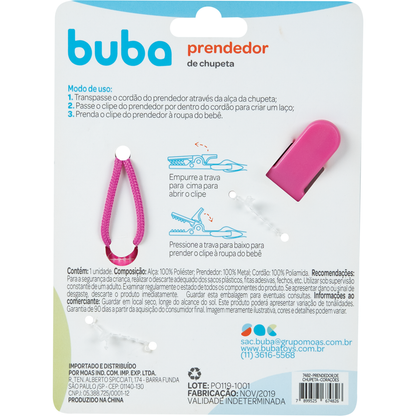 Prendedor de Chupeta - Coracoes