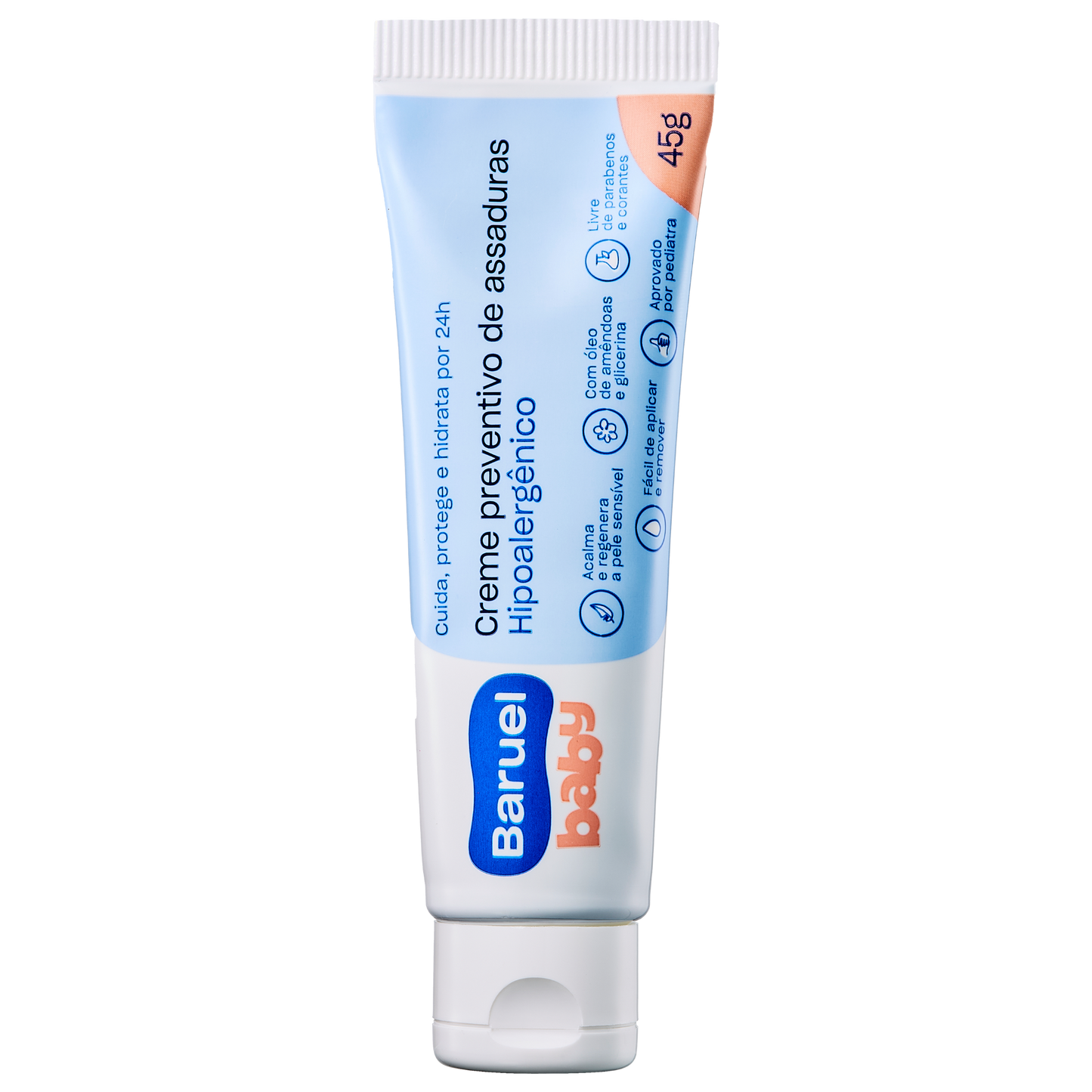 Creme Preventivo de Assaduras com Oleo de Amendoas, 45g - Baruel Baby