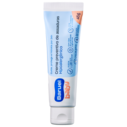 Creme Preventivo de Assaduras com Oleo de Amendoas, 45g - Baruel Baby