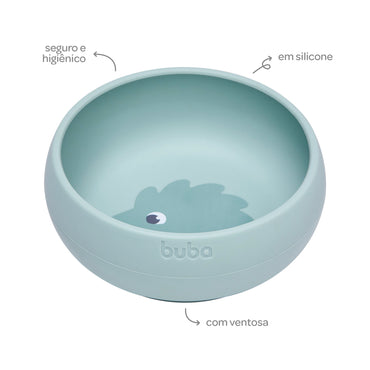 Bowl em Silicone com Ventosa Verde, Cloudy - Buba