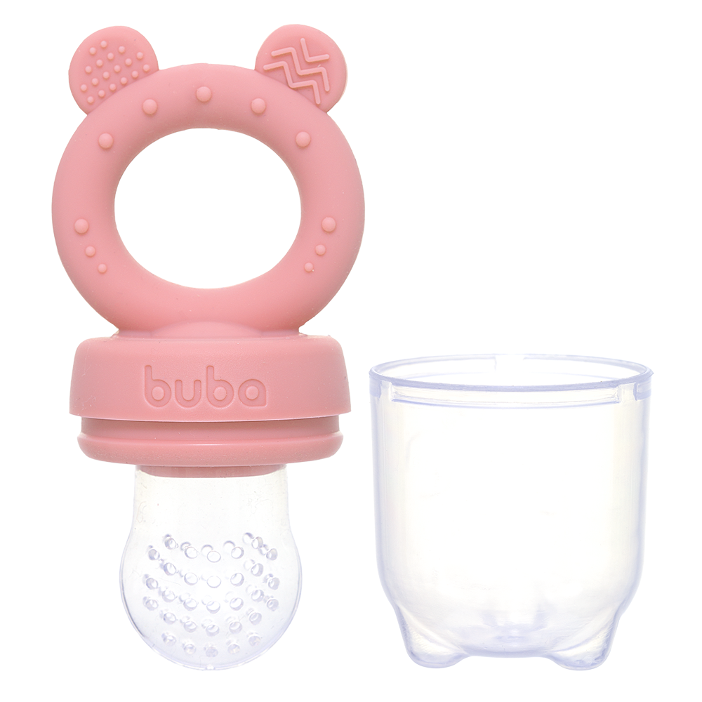 Porta-Frutinhas em Silicone Ursinho Rosa - Buba