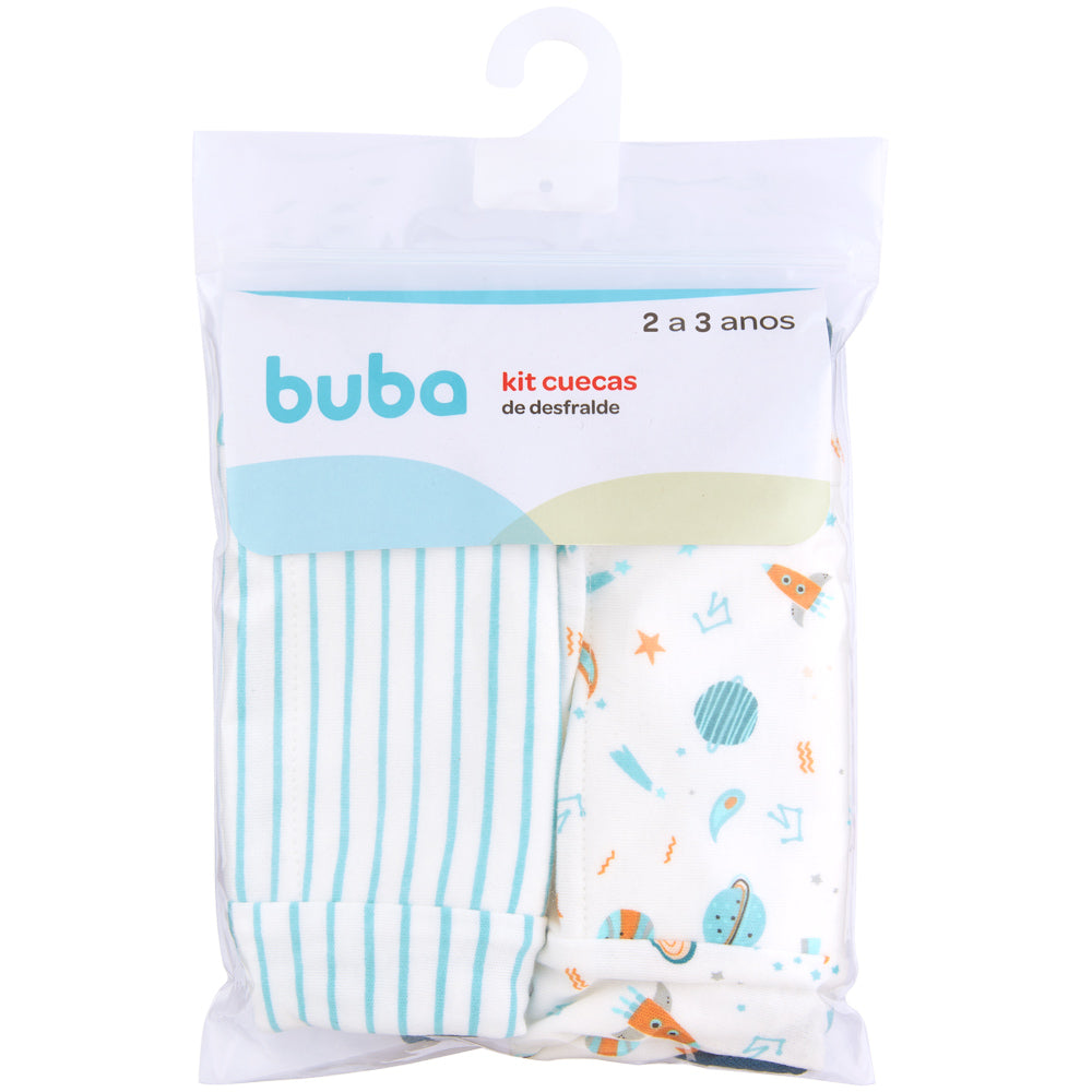 Kit Cuecas de Desfralde Espaço, 2 unidades, Tamanho P - Buba