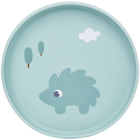 Pratinho em Silicone com Ventosa Verde, Cloudy - Buba