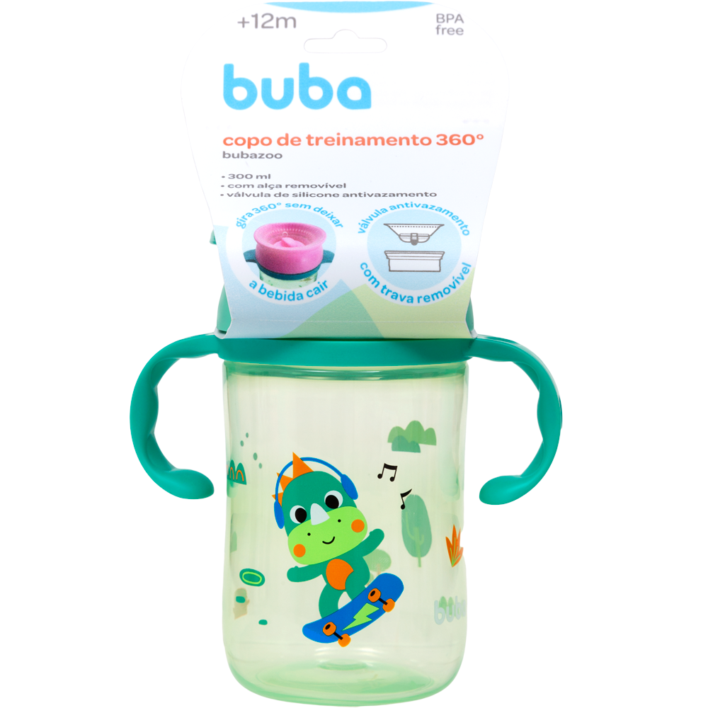 Copo de Treinamento 360º Buba Zoo - Dino