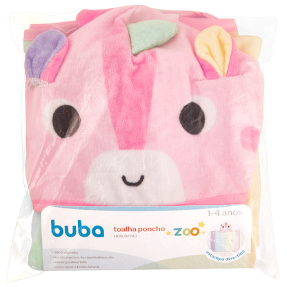 Toalha Poncho Buba Zoo - Unicórnio