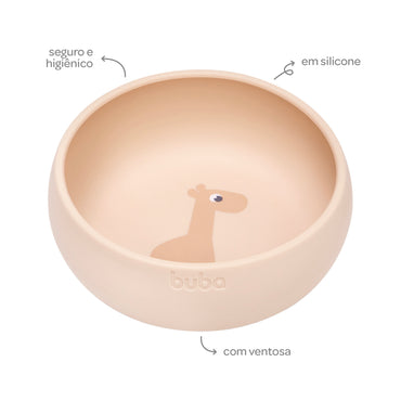 Bowl em Silicone com Ventosa Bege, Cloudy - Buba