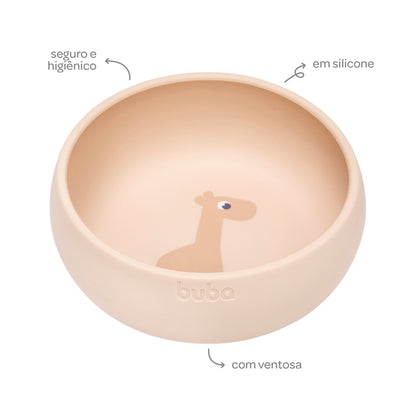 Bowl em Silicone com Ventosa Bege, Cloudy - Buba