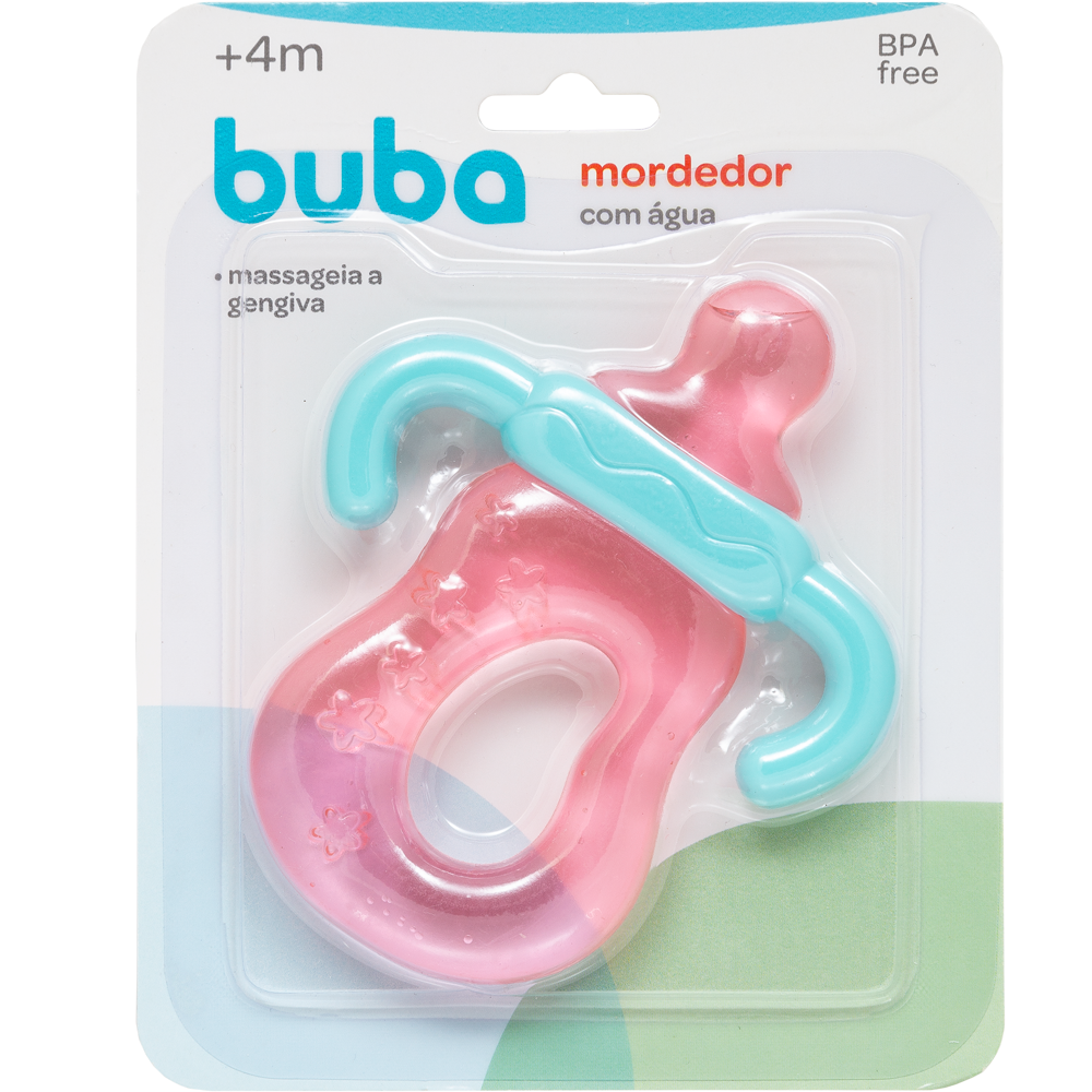 Mordedor com Água Buba - Mamadeira Rosa