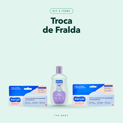 Kit Troca de Fralda - composição com os 3 itens